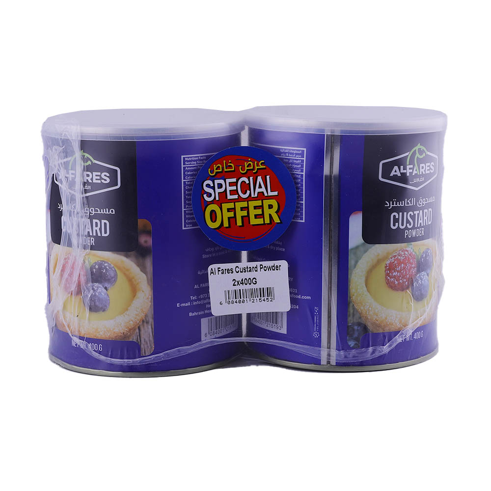 Al Fares Custard Powder 2x400g [Special Offer] 