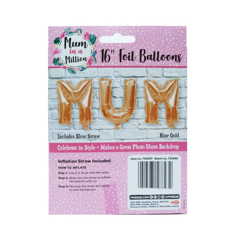Mum In a Million Foil Balloon back image