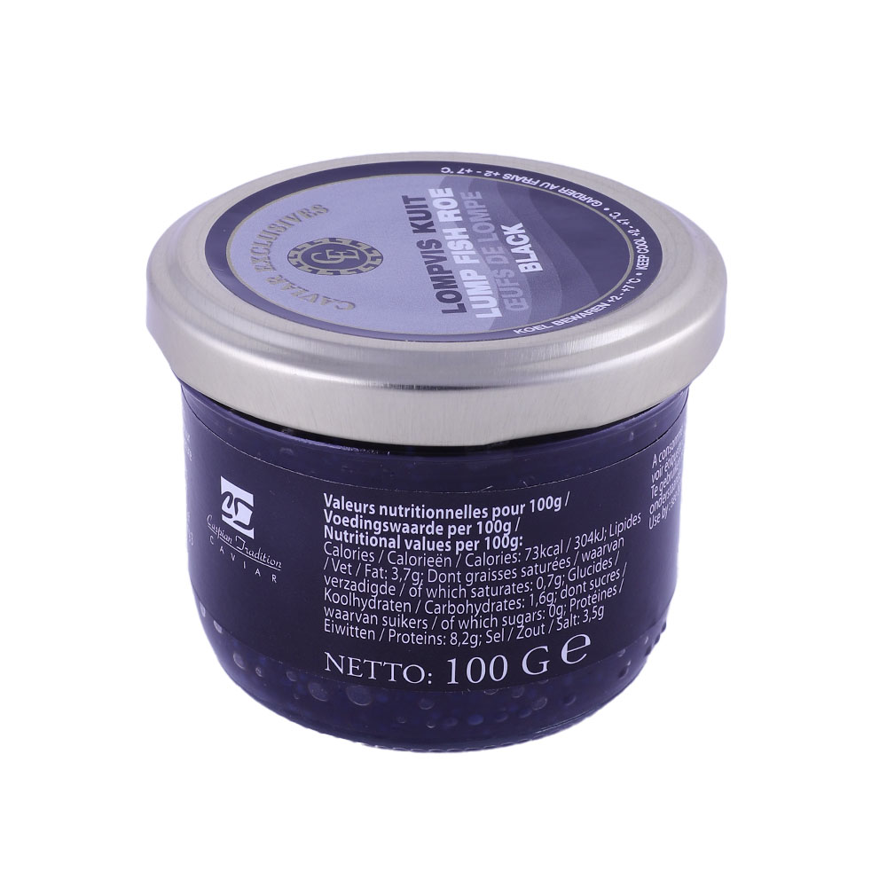 Caviar Exclusives Lumpfish Roe Black 100g - Bahrain Alosraonline supermarket