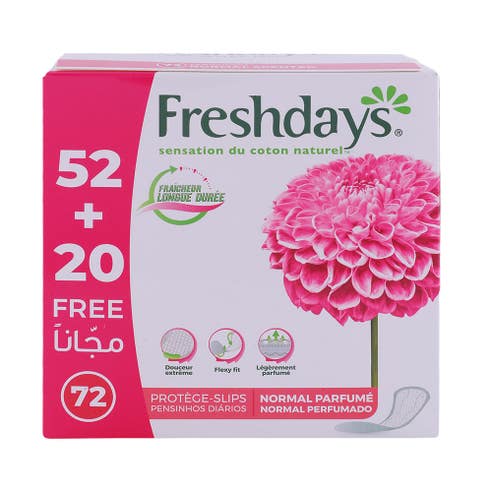 Freshdays Scented Pantyliners [52 +20 Pieces] 
