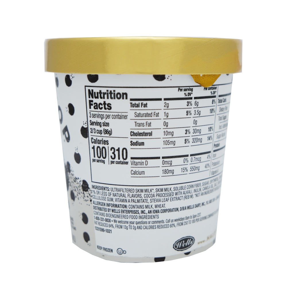 Halo Top Cookies & Cream Light Ice Cream 16Oz back image