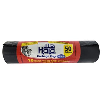 Hala Bio Garbage Bags 50 Gallon Large [10 Pack] 