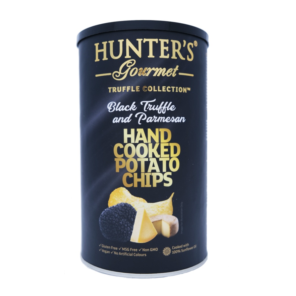 Hunter's Gourmet Potato Chips Black Truffle & Parmesan 150g