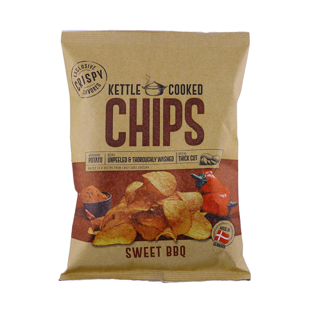 Chips Kettle Cooked Sweet BBQ Potato Chips 150g