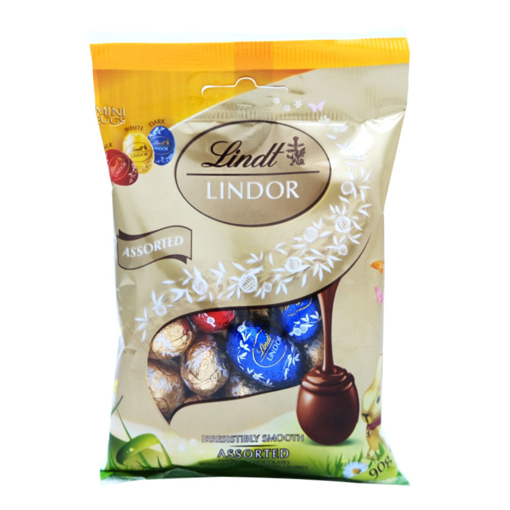 Lindt Lindor Mini Eggs Assorted Milk Chocolate 90g