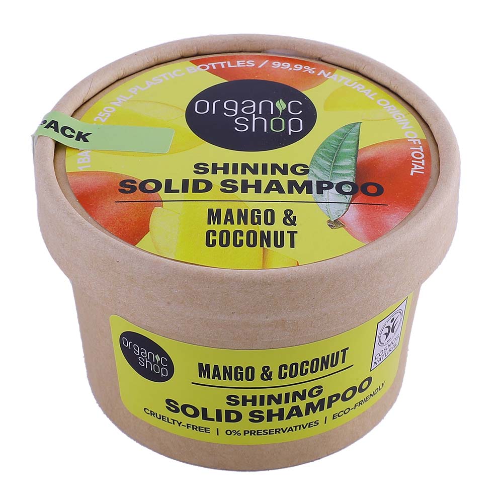 Organic Shop Mango & Coconut Shining Solid Shampoo 60g