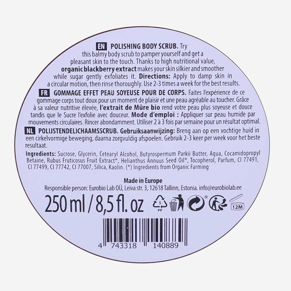 Organic Shop Blackberry & Sugar Polishing Body Scrub 250ml back image
