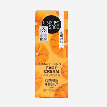 Organic Shop Pumpkin & Honey Mattifying Face Cream for Oily Skin 50ml 