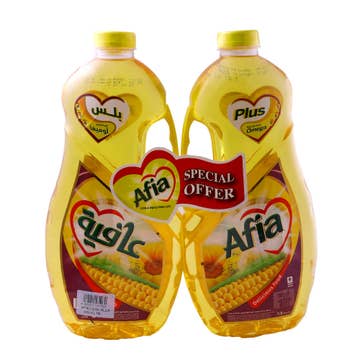 Afia Corn Oil Omega Plus 2x1.5L [Special Offer] 