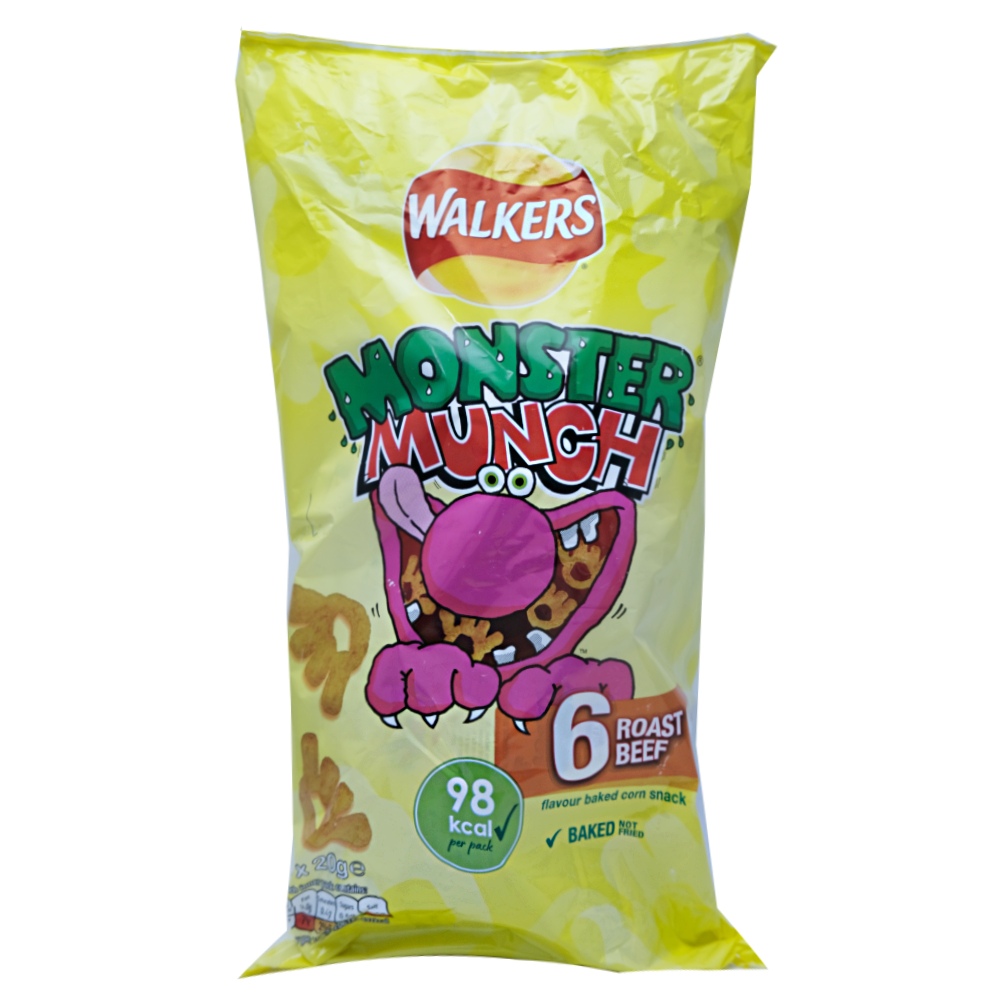 Walkers Monster Munch Roast Beef 6x20g