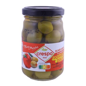 Crespo Green Olives with Pimento Jar 198g 