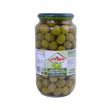 Crespo Whole Green Olives In Jars 907g 
