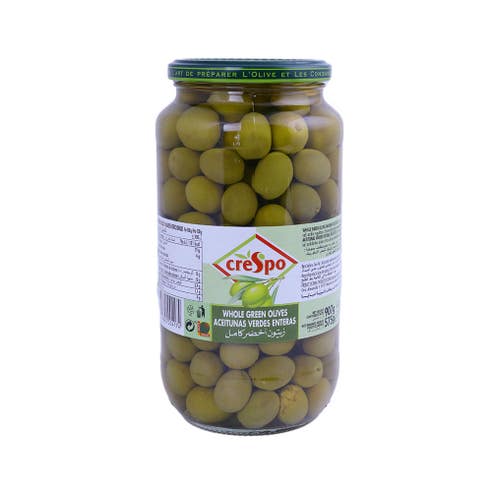 Crespo Whole Green Olives In Jars 907g 