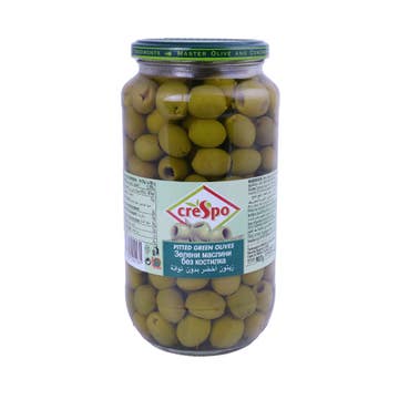 Crespo Pitted Green Olives Jar 907g 