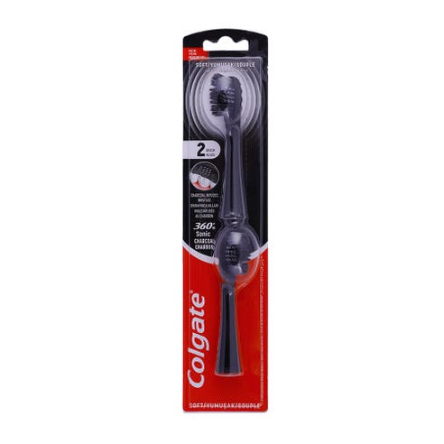 Colgate Soft Charcoal Brush Heads 2's 