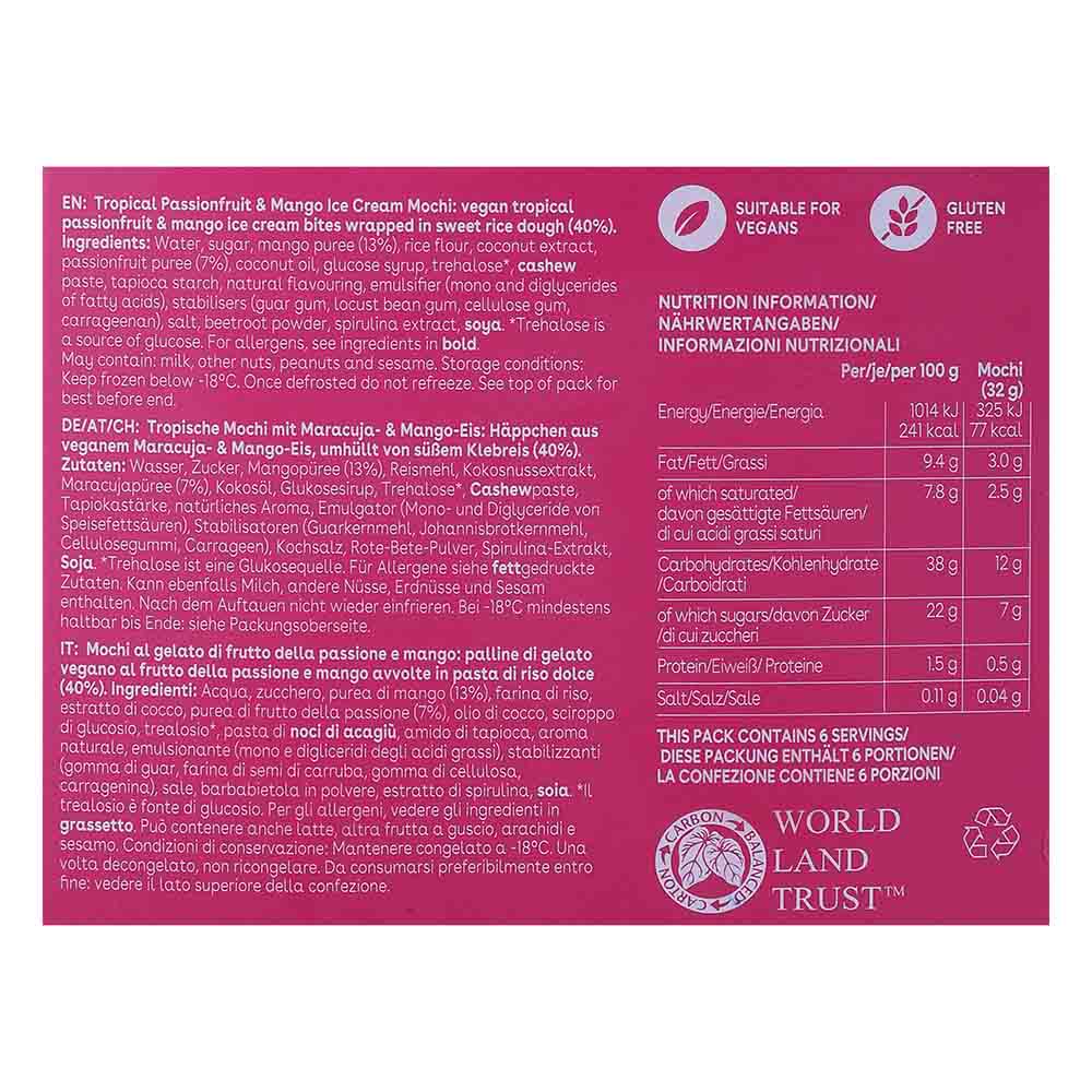 Little Moons Passionfruit And Mango Mochi Ice Cream 192g right side image