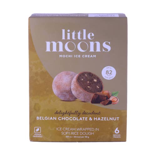 Little Moons Belgian Chocolate And Hazelnut Mochi Ice Cream 192g 