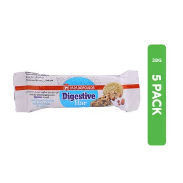 Papadopoulos Red Fruits & Milk Digestive Bar 5x28g
