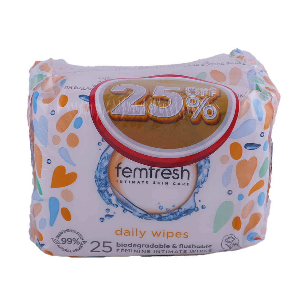 Femfresh Intimate Daily Wipes 2x25's [Special Offer] 