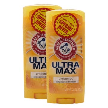 Arm & Hammer Unscented Ultra Max Deodorant 2x73g [Special Offer] 