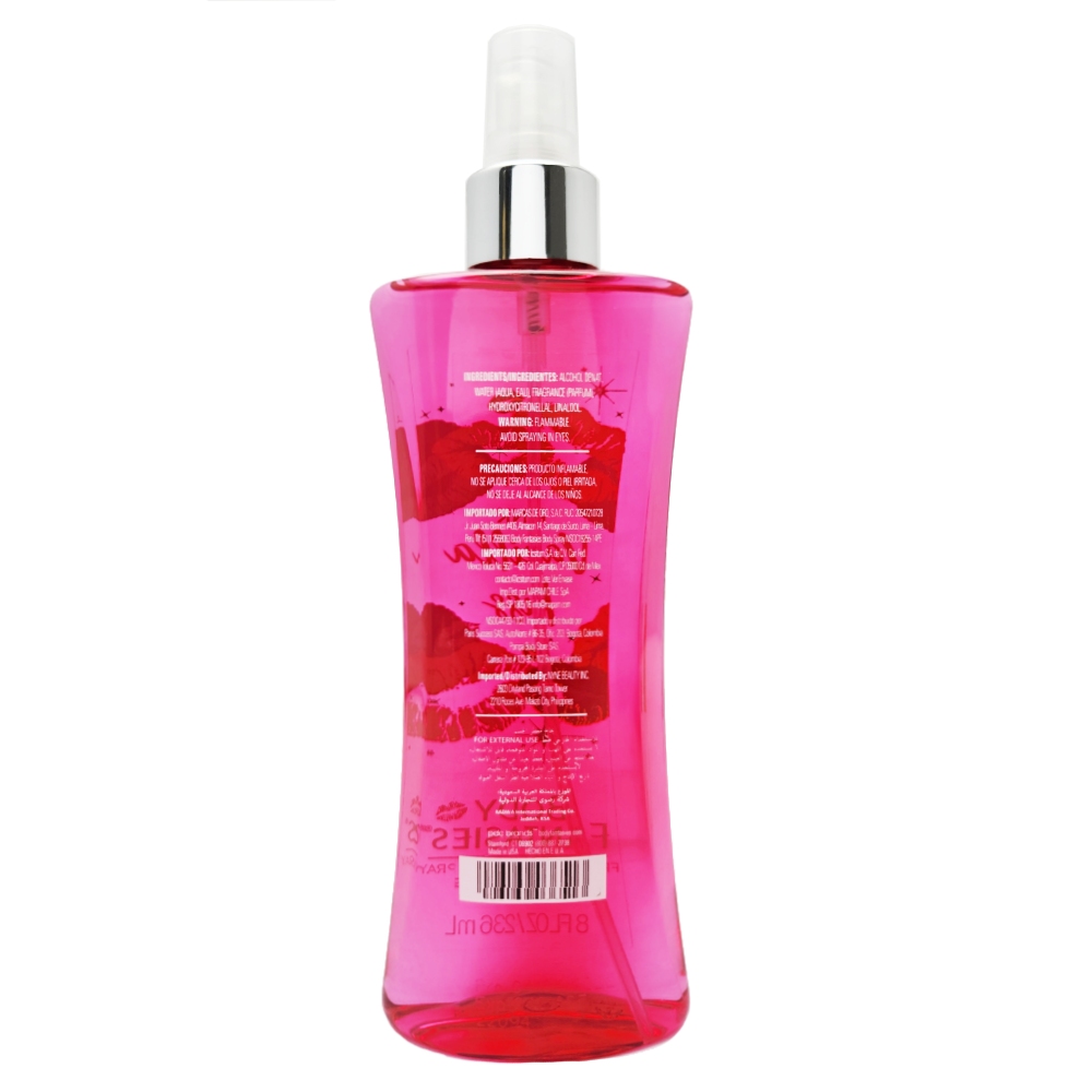 Body Fantasies Pink Vanilla Kiss Body Spray 236ml back image