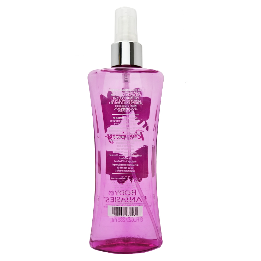 Body Fantasies Raspberry Body Spray 236ml back image