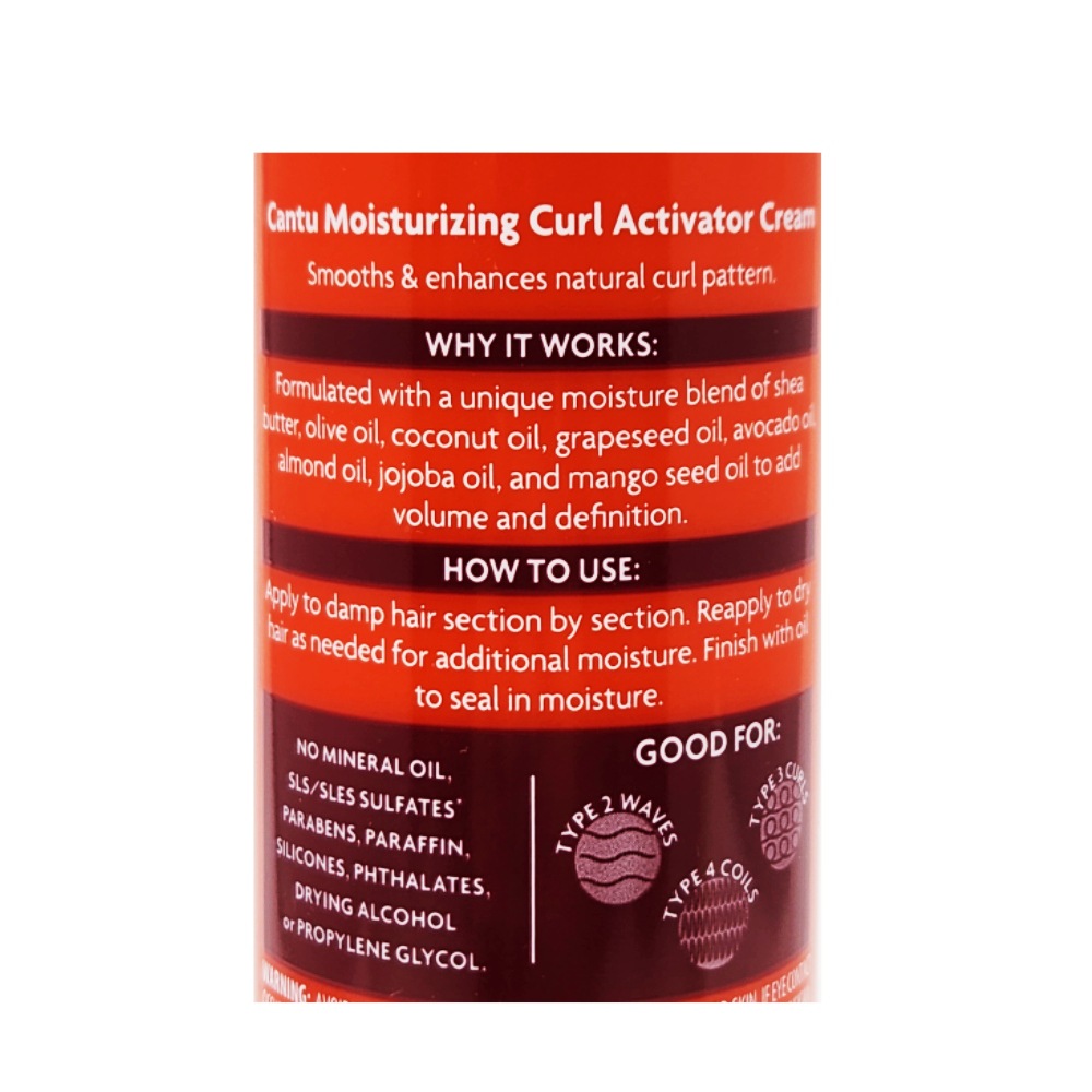 Cantu Shea Butter Moisturizing Curl Activator Cream 355ml back image