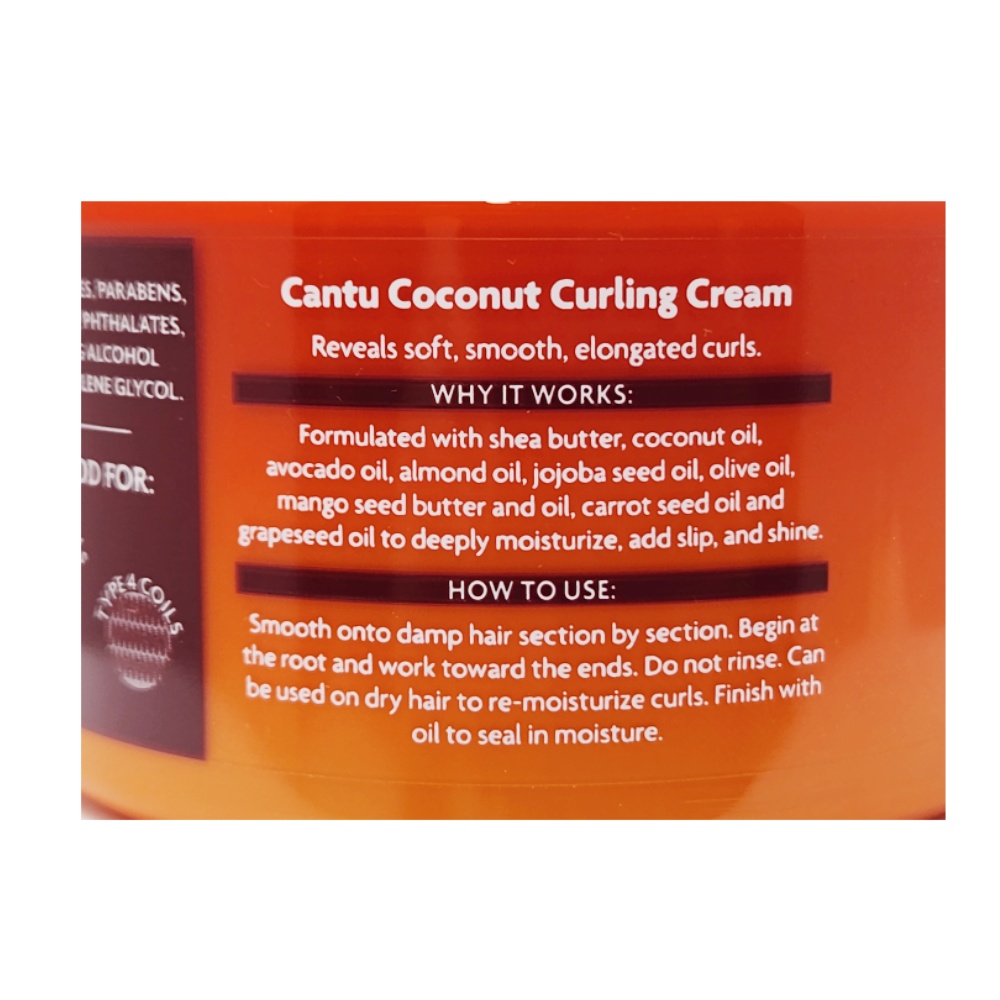 Cantu Shea Butter Coconut Curling Cream 340g - Bahrain Alosraonline store