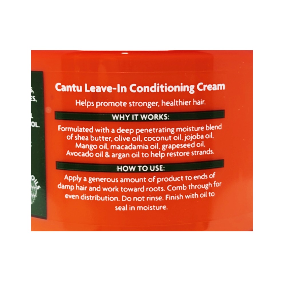 Cantu Shea Butter Leave-In Conditioning Cream 340g right side image