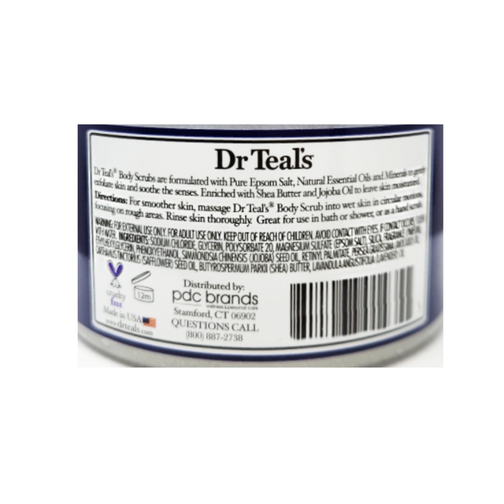 Dr Teals Epsom Salt Body Scrub With Lavender 454g - Bahrain Alosraonline store