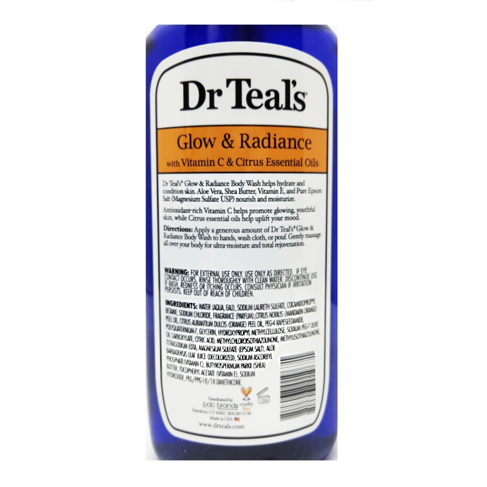 Dr Teals Vitamin C Body Wash With Pure Epsom Salt 710ml back image