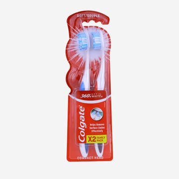 Colgate Soft Optic White Toothbrush 2's [Special Offer] 