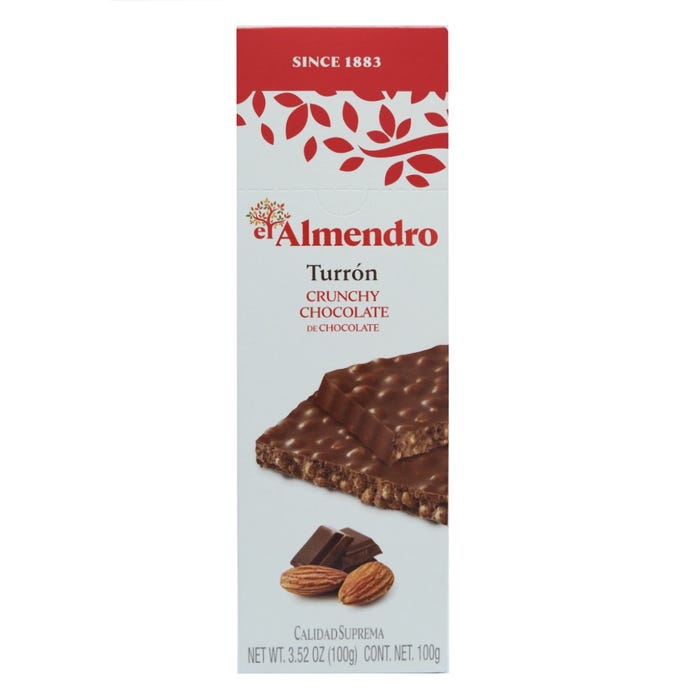 El Almendro Turron Crunchy Chocolate 100g