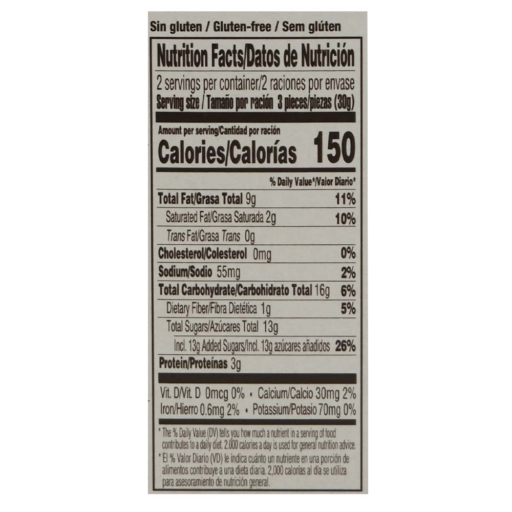El Almendro Chocolate Caramel Almond Turron Sticks 45g left side image