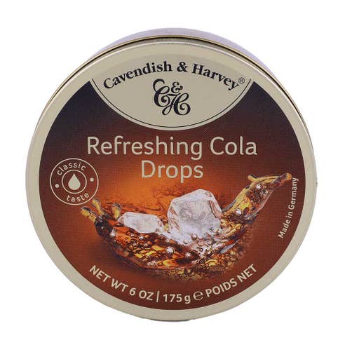 Cavendish & Harvey Refreshing Cola Drops Tins 175g 