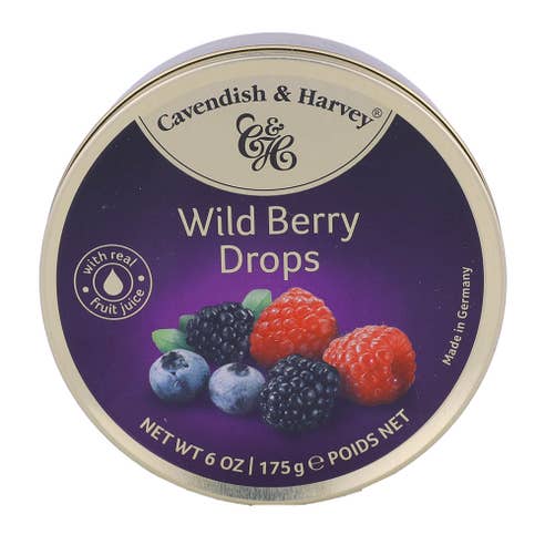 Cavendish & Harvey Wild Berry Drops Tins 175g 