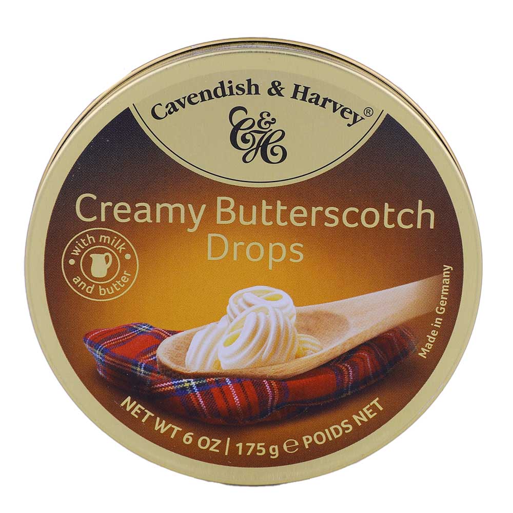 Cavendish & Harvey Creamy Butterscotch Drops Tin 175g