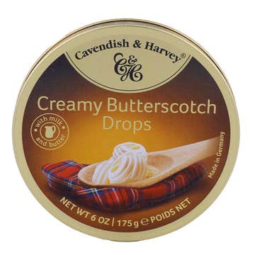 Cavendish & Harvey Creamy Butterscotch Drops Tin 175g 
