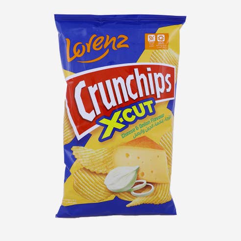 Lorenz X-Cut Cheese and Onion Flavor Crunchips 85g 