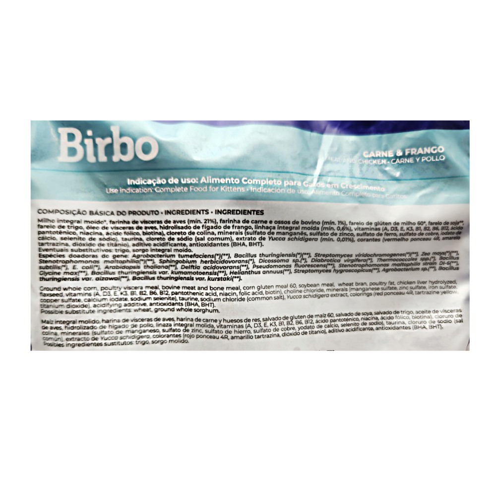 Birbo Premium Meat & Chicken For Kittens 1Kg back image