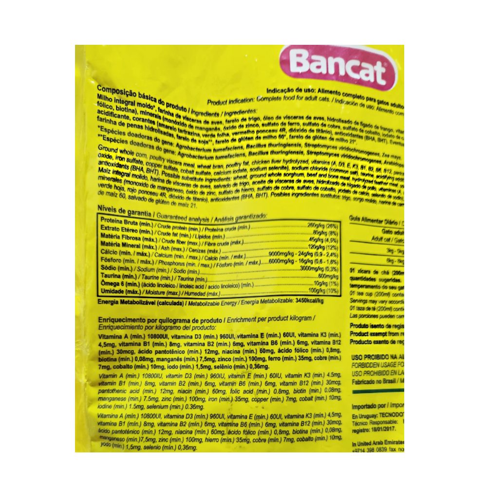 Bancat Mix Flavor Adult Cat Food 1Kg back image