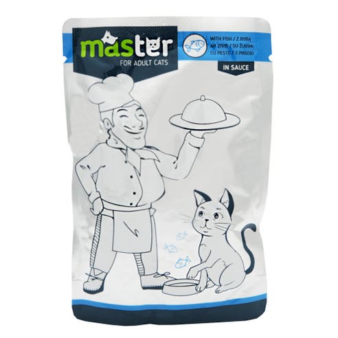 Master Fish Meat In Sauce Cat Pouch 80g 