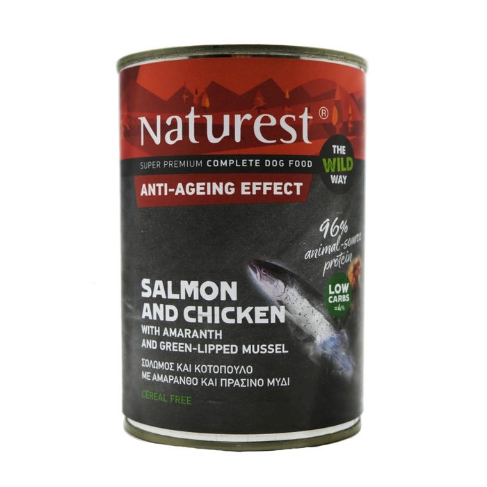 Naturest Salmon and Chicken Dog Food 400g