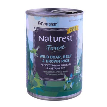 Naturest Wild Boar, Beef and Brown Rice Dog Food 400g 