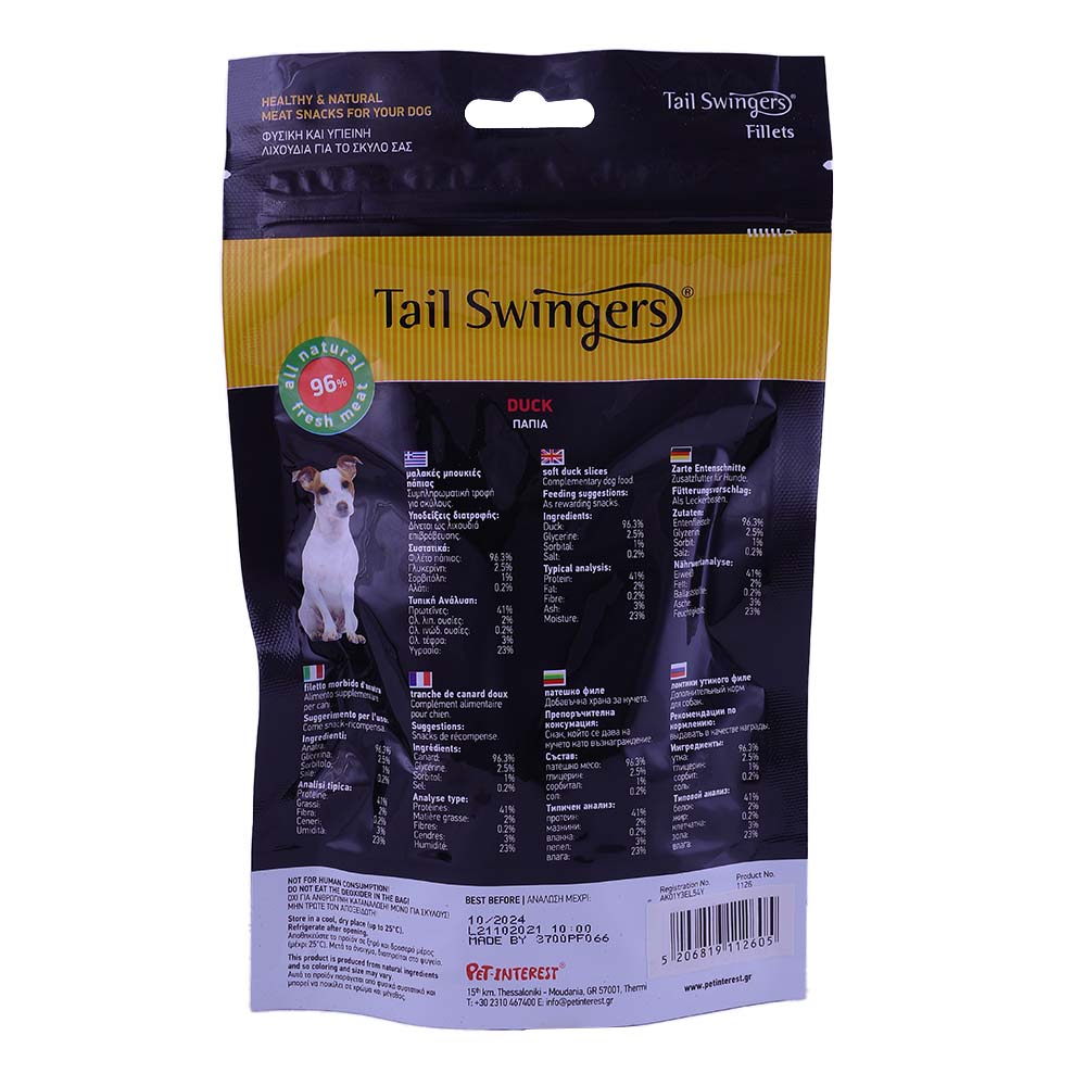 Tail Swingers Duck Fillets 100g back image