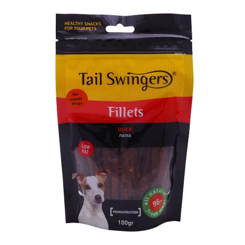 Tail Swingers Duck Fillets For Small Dogs 100g 