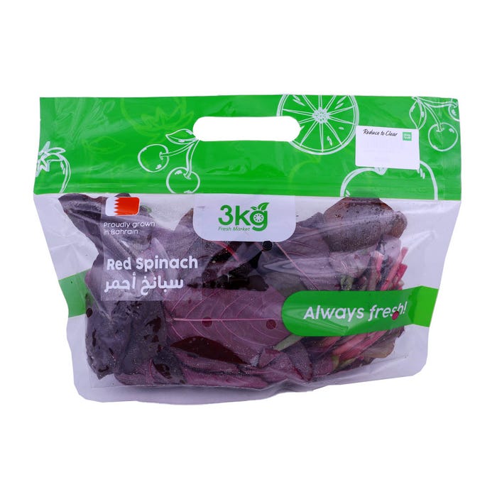 3Kg Fresh Market Sealed Red Spinach 190g