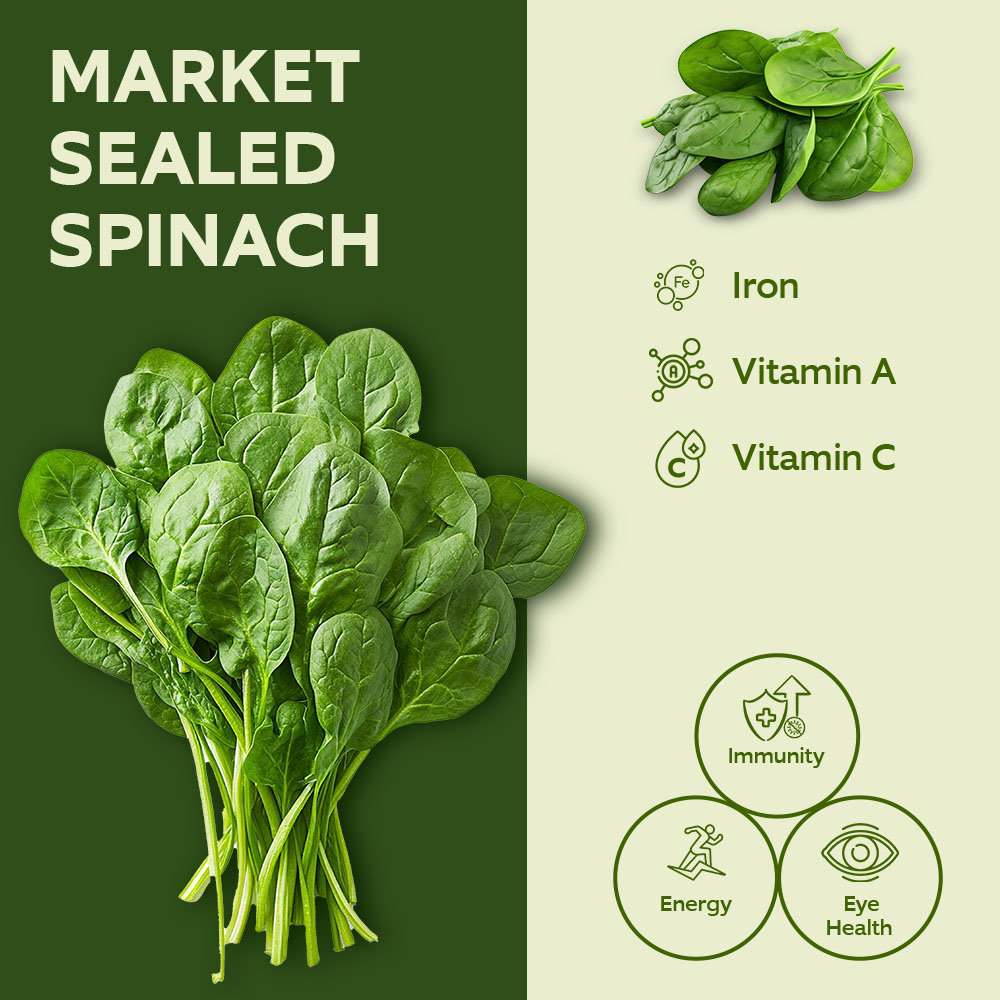 3Kg Fresh Market Sealed Spinach 150g lifestyle image