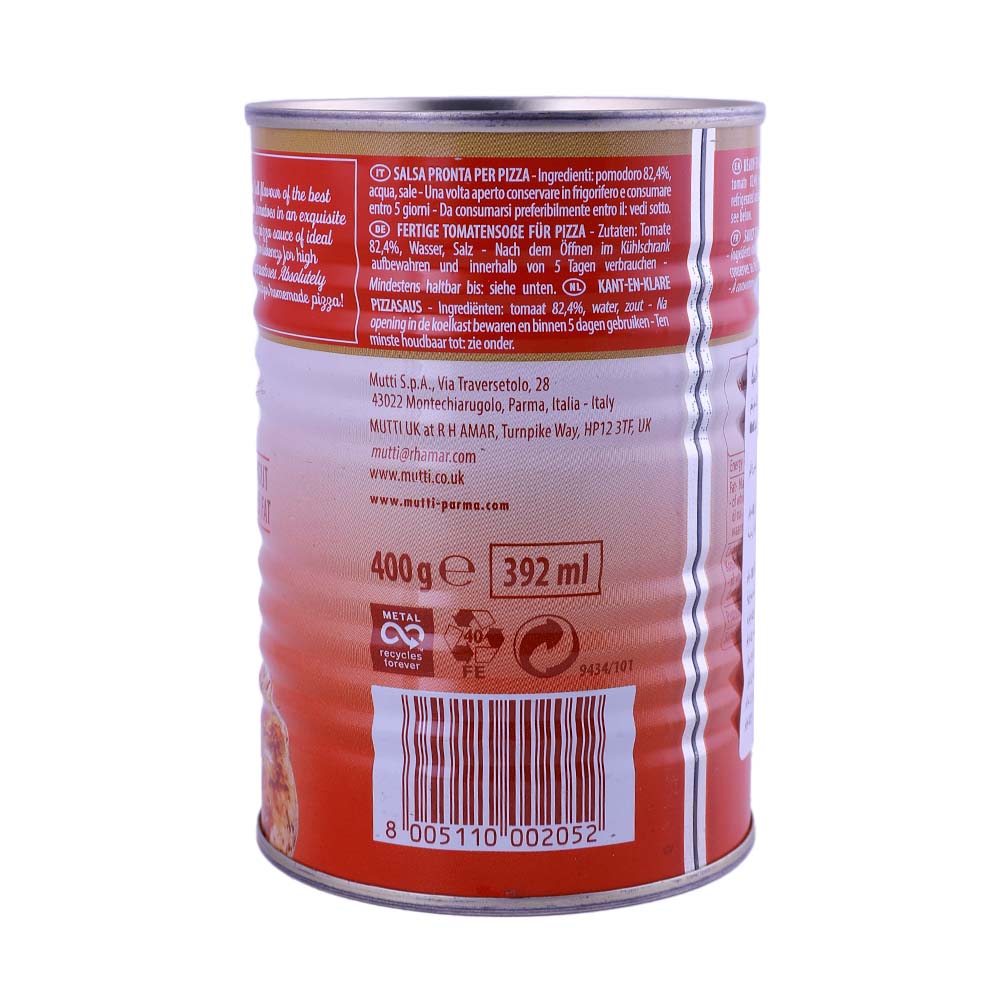 Mutti Classic Pizza Sauce 400g back image