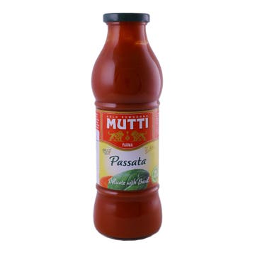 Mutti Passata Delicate With Basil Tomato Puree 700g 